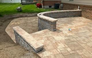 patio made from stone pavers