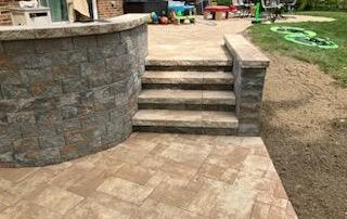 stone patio stairs